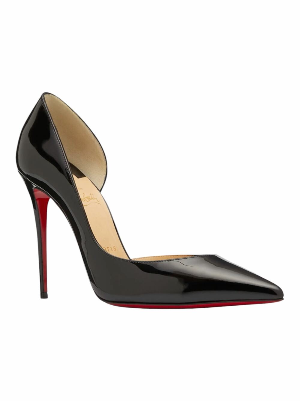 Christian Louboutin Iriza 100 Patent Leather d'Orsay Pump Black Size 39